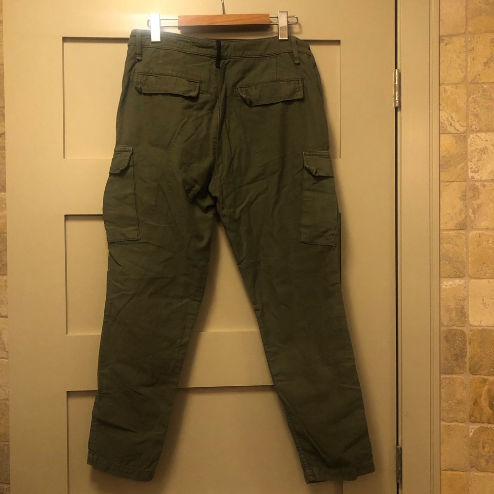 RAG & BONE Cotton Army Green Slouchy Cargo Pant Straight Taper Military - Picture 3 of 4
